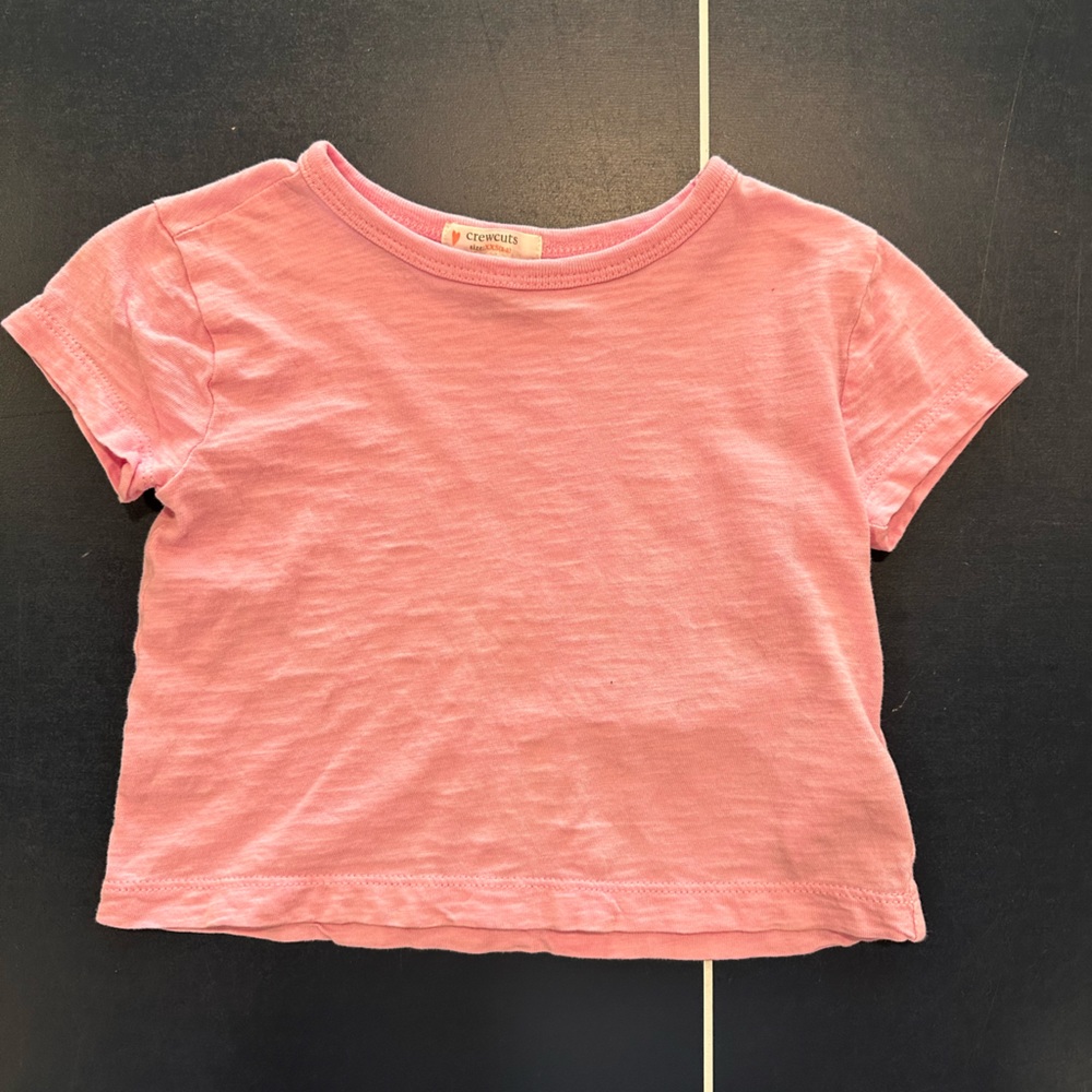 XXS Pink Crewcuts Cropped T-shirt